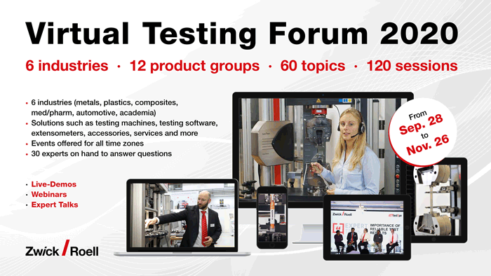 2020 ZwickRoell Virtual Testing Forum